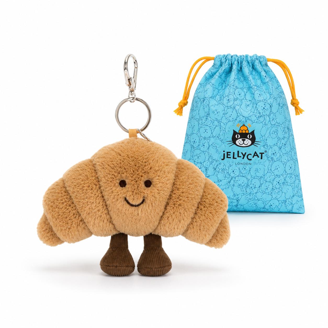 Croissant Plush Keychain