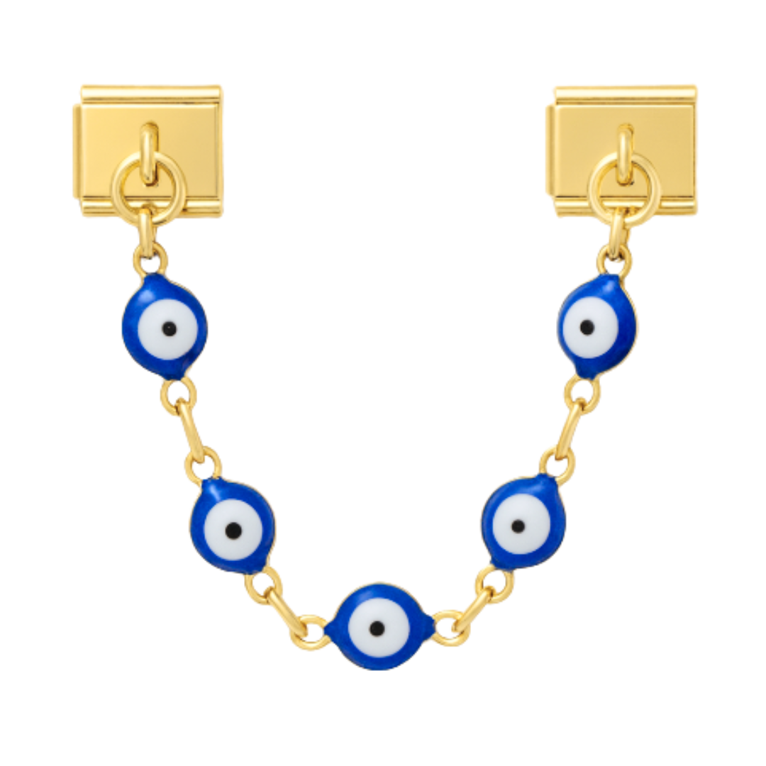 Golden evil eye chain